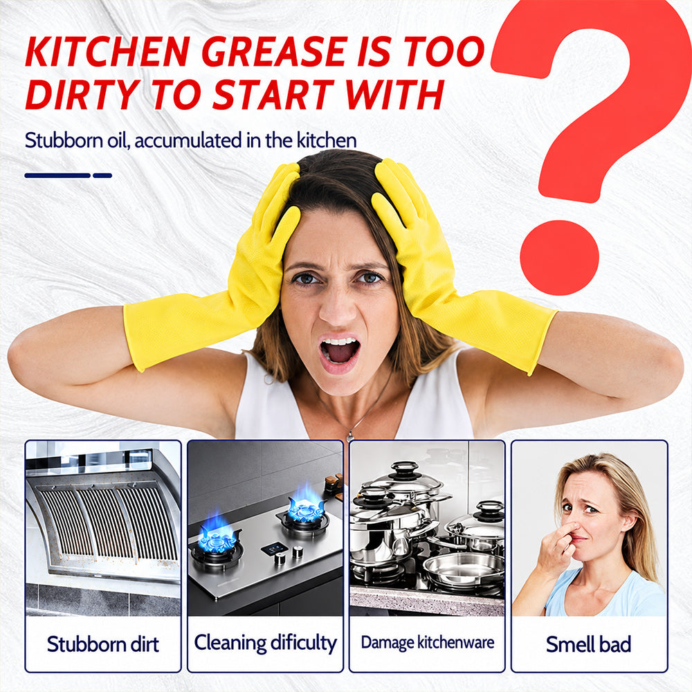 🔥 Heavy Duty Kitchen Degreaser Spray – Powerful Grease & Oil Remover