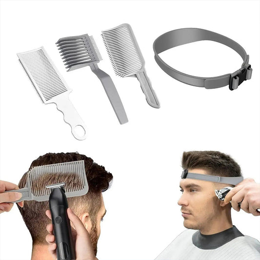 ✂️ 4-Piece Self Haircut Fade Guide Kit – Clean Cuts Made Easy