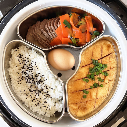 🍲 3-Piece Stainless Steel Steamer Set with Lid