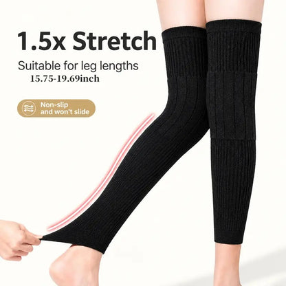 ❄️Wool Lining Winter Knee Pads for Men & Women, High Elastic Anti-Slip, Indoor Outdoor Use🧦