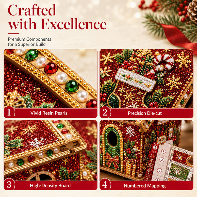 🎄✨DIY 3D Pearl Christmas Art Kit – Handmade Festive Decoration