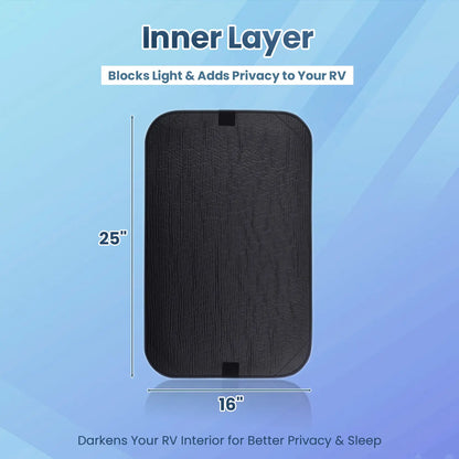 🚐 RV Blackout Window Shade – Insulated Privacy Cover
