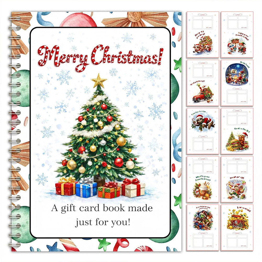 🎁 DIY Christmas Gift Card Book – Personalized Spiral Bound Card Holder for Family & Friends ✨