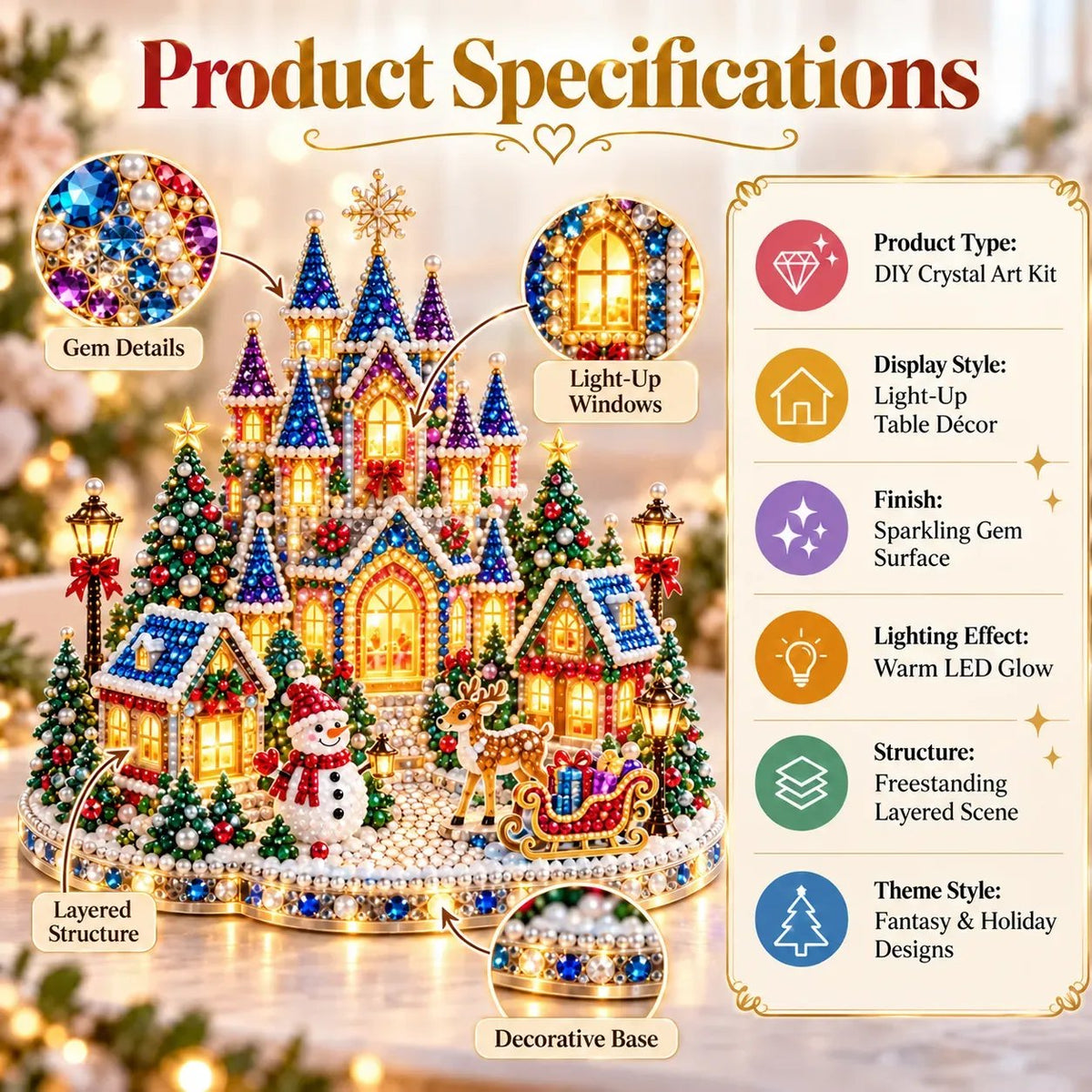 💎✨DIY Crystal Art Kit with LED Lighting – Sparkling Miniature Scenes to Create Yourself