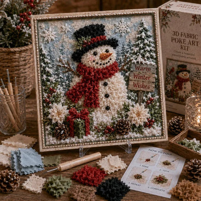 🎅🎄 Premium 3D Christmas Fabric Poke Art Kit | No‑Sew Holiday Craft Set✨