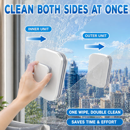 6-in-1 magnetic window cleaner: dual action, total safety, flawless results from the very first pass 🧲