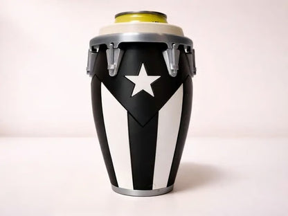 Conga-Style Can Holder: Celebrate Caribbean Pride Sip by Sip