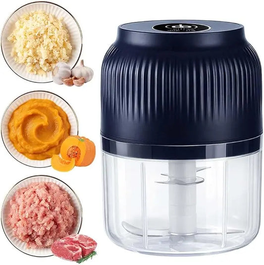 Battery-Powered Mini Chopper, Fast Chopping, Mincing & Blending