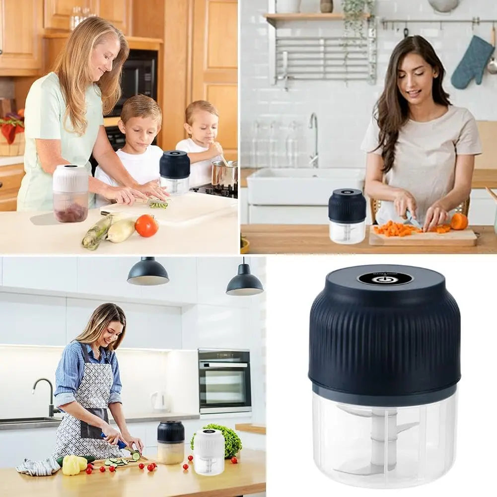Battery-Powered Mini Chopper, Fast Chopping, Mincing & Blending
