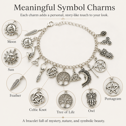 Vintage Witchy Charm Bracelet