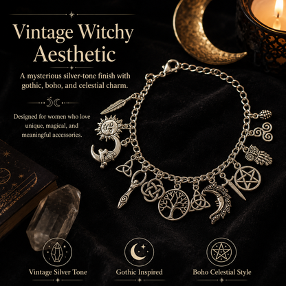 Vintage Witchy Charm Bracelet