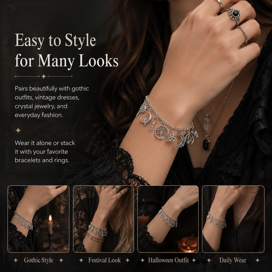 Vintage Witchy Charm Bracelet