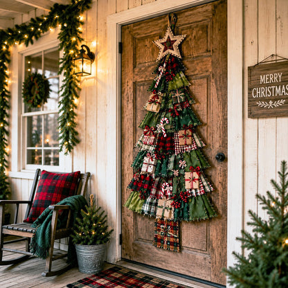🎄DIY Oversized Patchwork Christmas Tree Door Hanging Kit