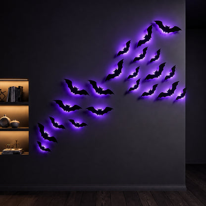 Spooky Halloween Bat Lights – 24-Pc LED Set