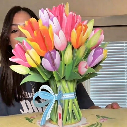 Tulip Flower Pop-up Greeting Card