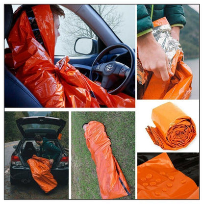 🏕️🔥 Emergency Thermal Sleeping Bag – Waterproof, Lightweight & Compact Survival Bivy