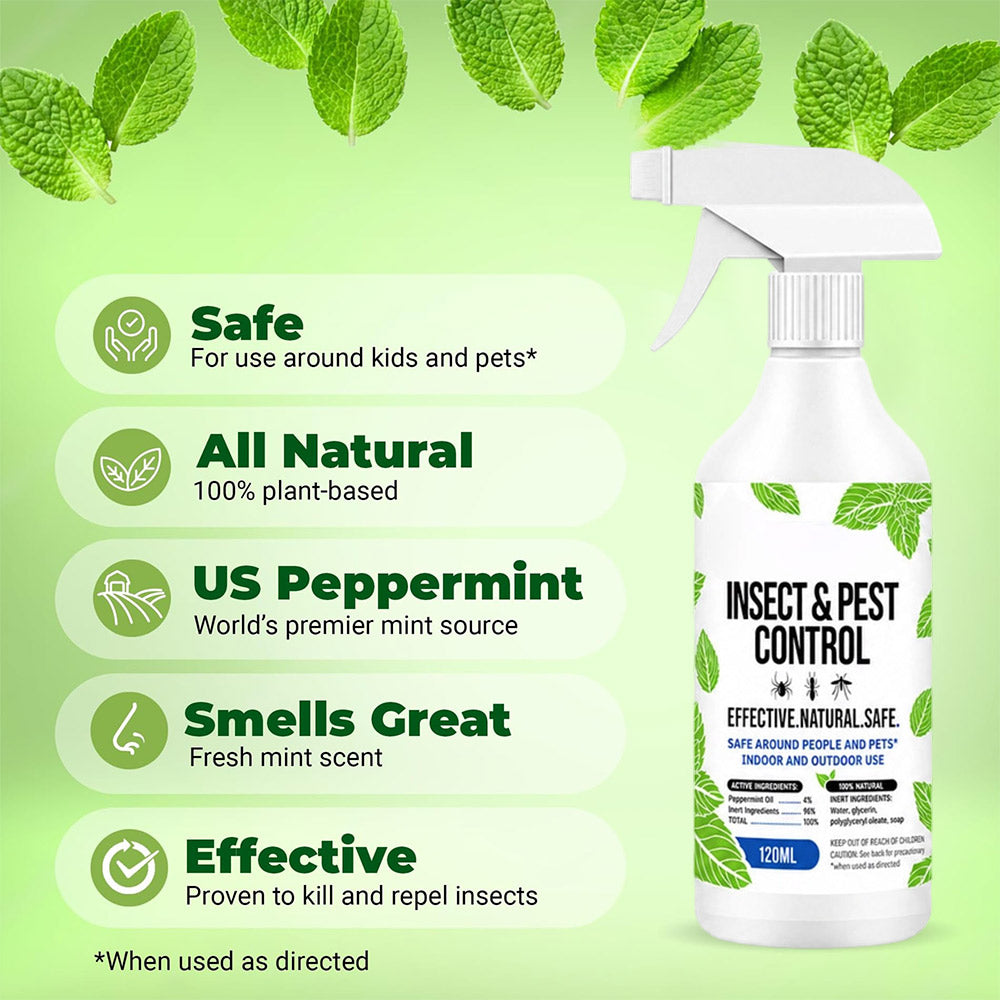 Natural Peppermint Oil Bug Spray, Indoor & Outdoor Use