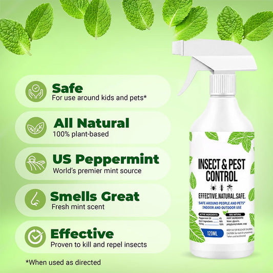 Natural Peppermint Oil Bug Spray, Indoor & Outdoor Use