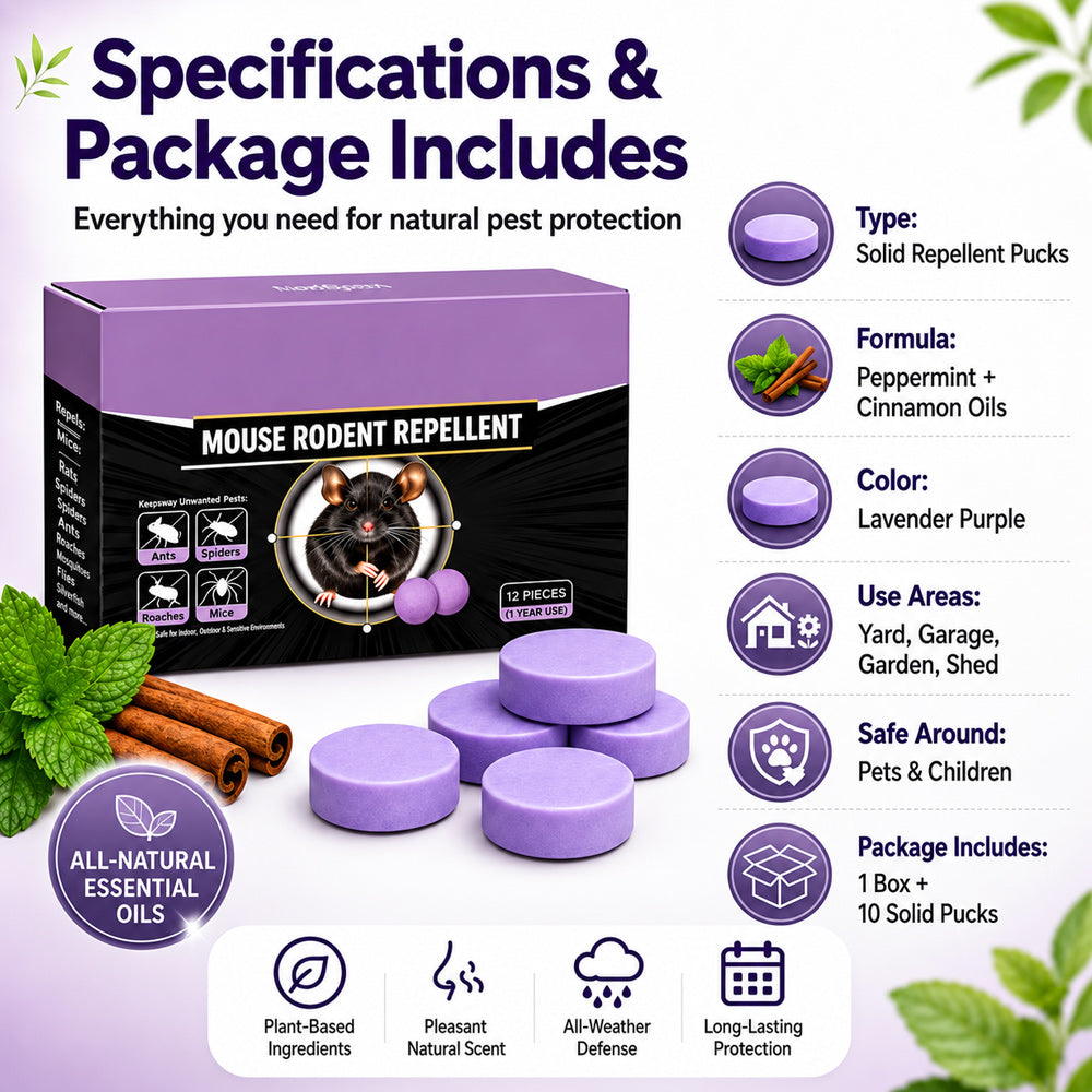 🐭 All-Natural Peppermint & Cinnamon Pest & Rodent Repellent Pucks 🕷️🐍