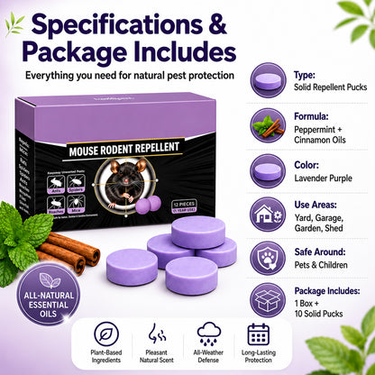 🐭 All-Natural Peppermint & Cinnamon Pest & Rodent Repellent Pucks 🕷️🐍