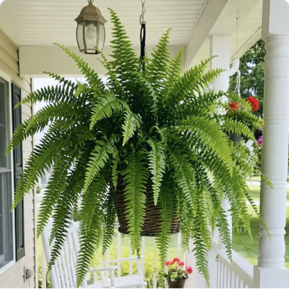 💛 Glowing Boston Ferns with Lights – 🌿 Zero Watering, Zero Maintenance