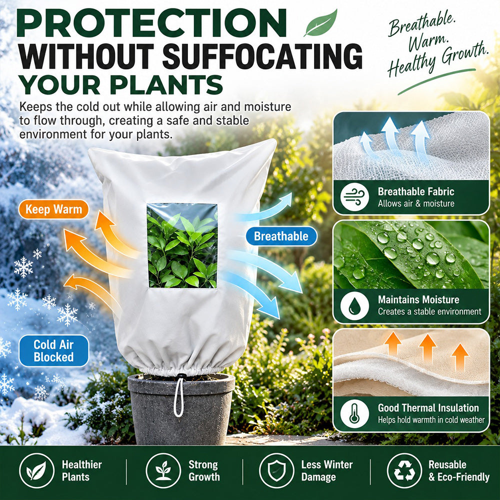 ❄️ Frost Protection Plant Cover – Reusable & Breathable