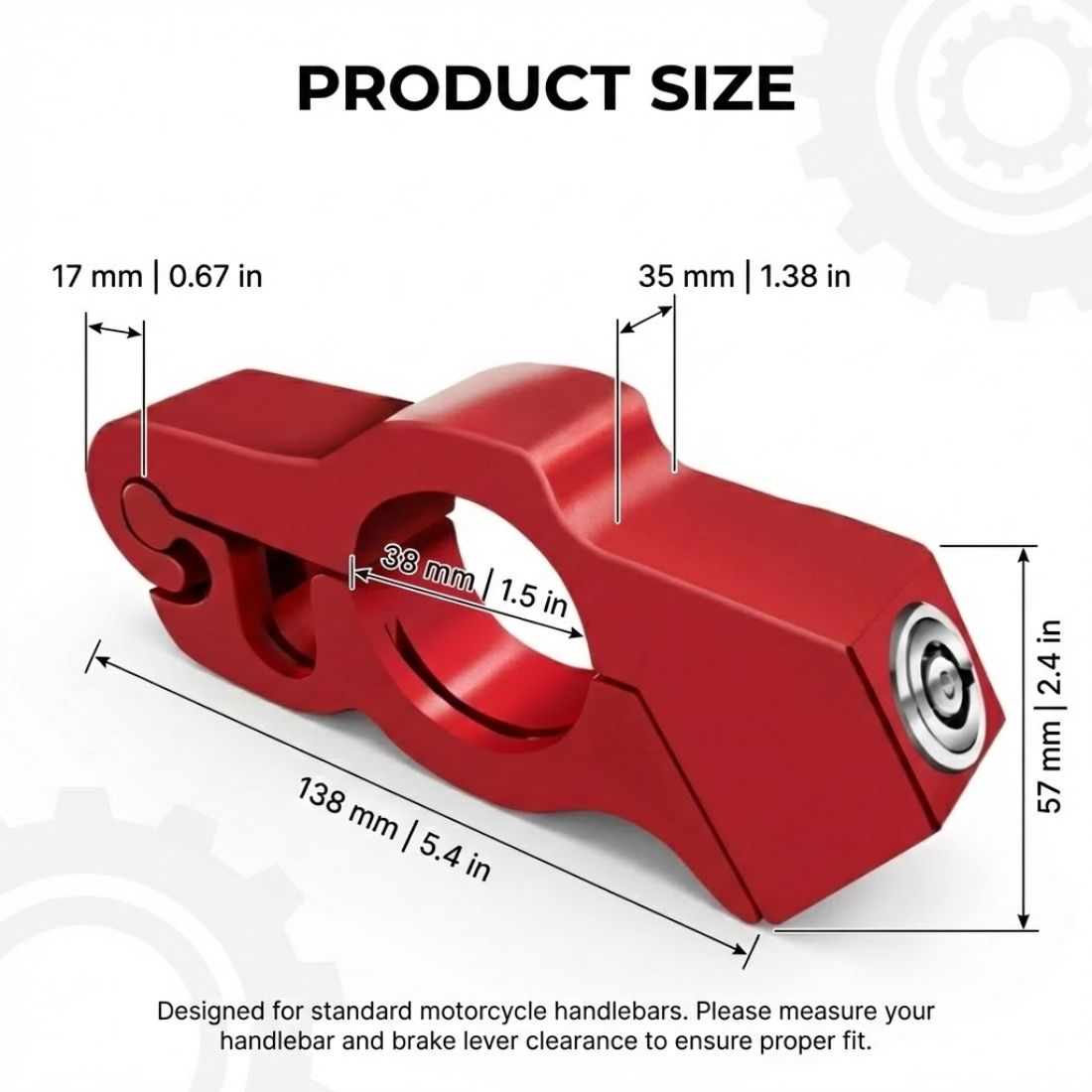 🏍️🔒 Motorcycle Handlebar Brake Lock – Heavy-Duty Aluminum Alloy Anti-Theft Security Clamp with Keys