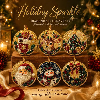 🎄Christmas DIY Diamond Painting Ornaments Kit, Xmas Tree Hanging Pendant🎁