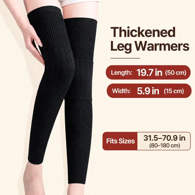 ❄️Wool Lining Winter Knee Pads for Men & Women, High Elastic Anti-Slip, Indoor Outdoor Use🧦