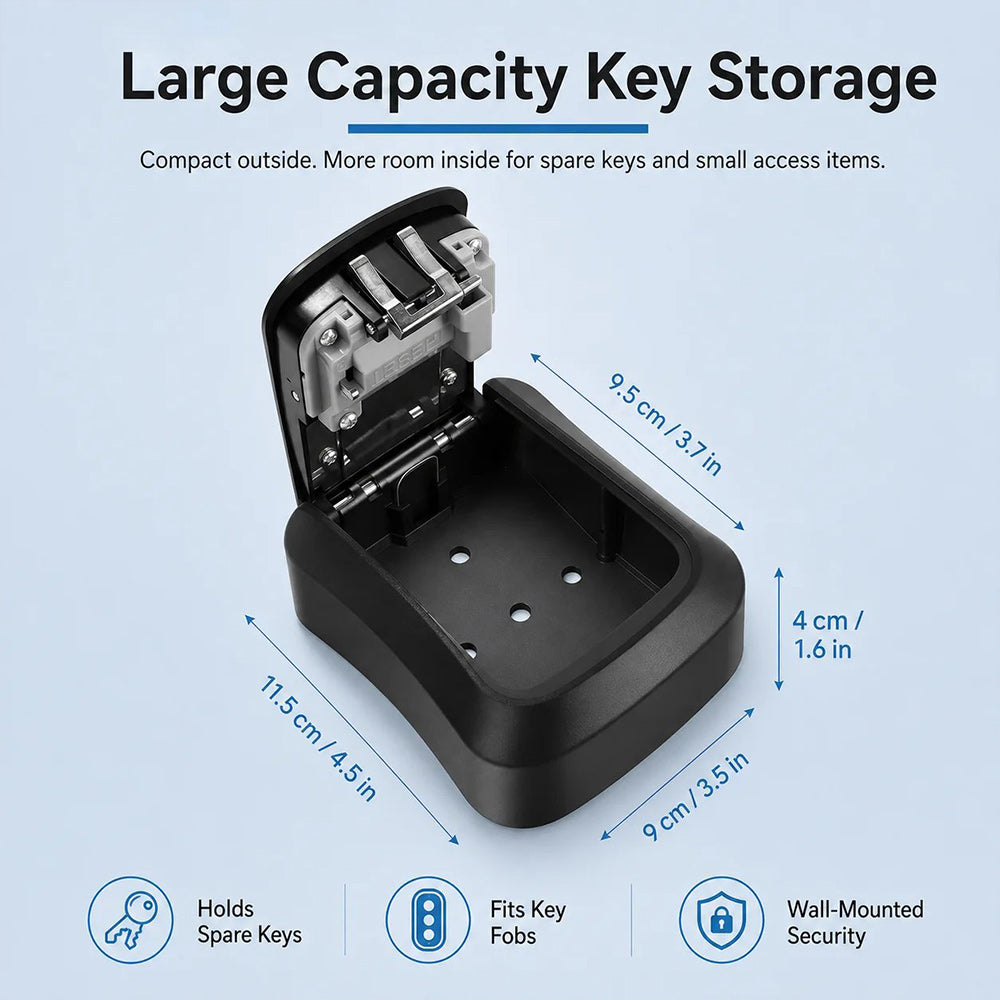🔐 4-Digit Aluminum Alloy Key Lock Box
