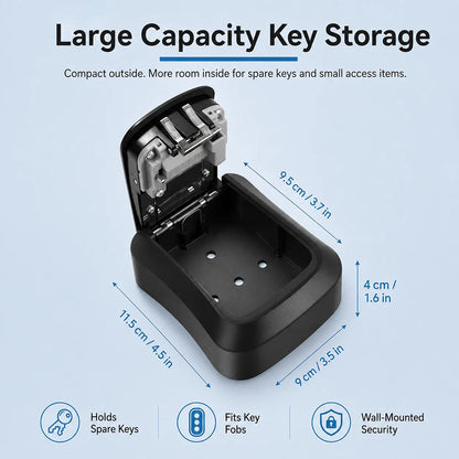 🔐 4-Digit Aluminum Alloy Key Lock Box