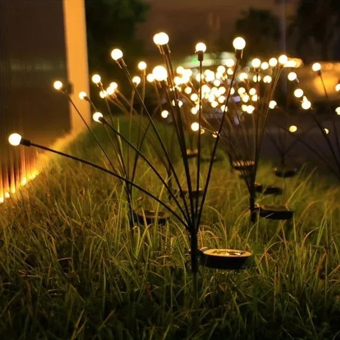 Solar Firefly Garden Lights  LED Flickering Firefly Glow Solar Pathway Lights for Yard, Patio & Landscape Decor