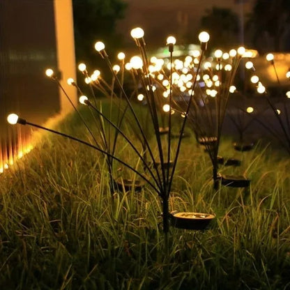 Solar Firefly Garden Lights  LED Flickering Firefly Glow Solar Pathway Lights for Yard, Patio & Landscape Decor