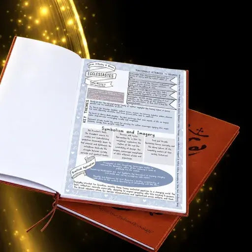 📖 66-Page Bible Study Journal – Guided Scripture, Notes & Reflection
