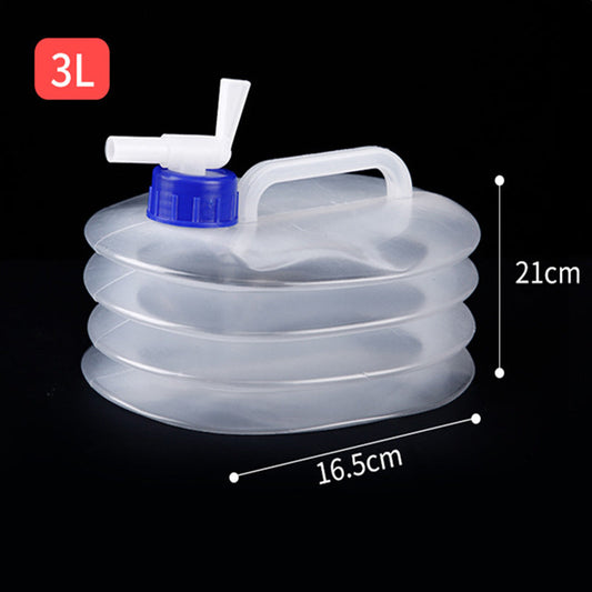 Space-Saving Foldable Water Vessel with Dispensing Spigot