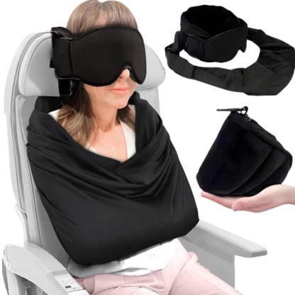 ✈️ 3‑in‑1 Airplane Travel Sleep Support, Head Arm Rest with Eye Mask