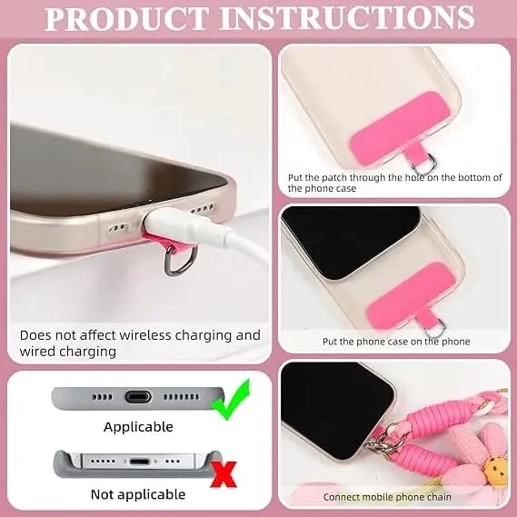 Cute Floral Phone Crossbody Lanyard – Hands-Free & Stylish