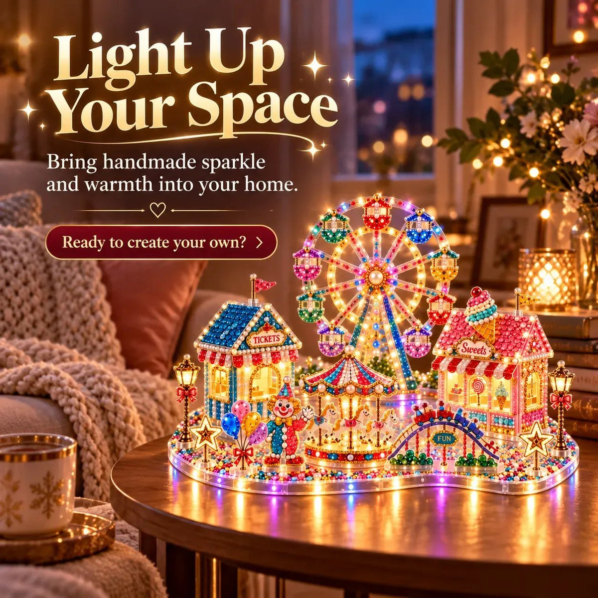💎✨DIY Crystal Art Kit with LED Lighting – Sparkling Miniature Scenes to Create Yourself