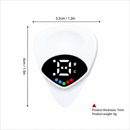 2-in-1 Guitar Pick Tuner – Instant Tuning & Playing in One Smart Tool
