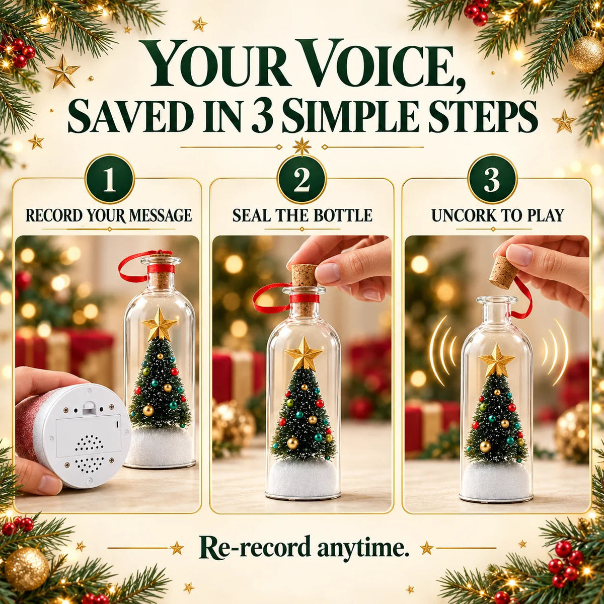 🎄 The Christmas Keepsake Bottle | Festive Holiday Decor & Heartfelt Gift
