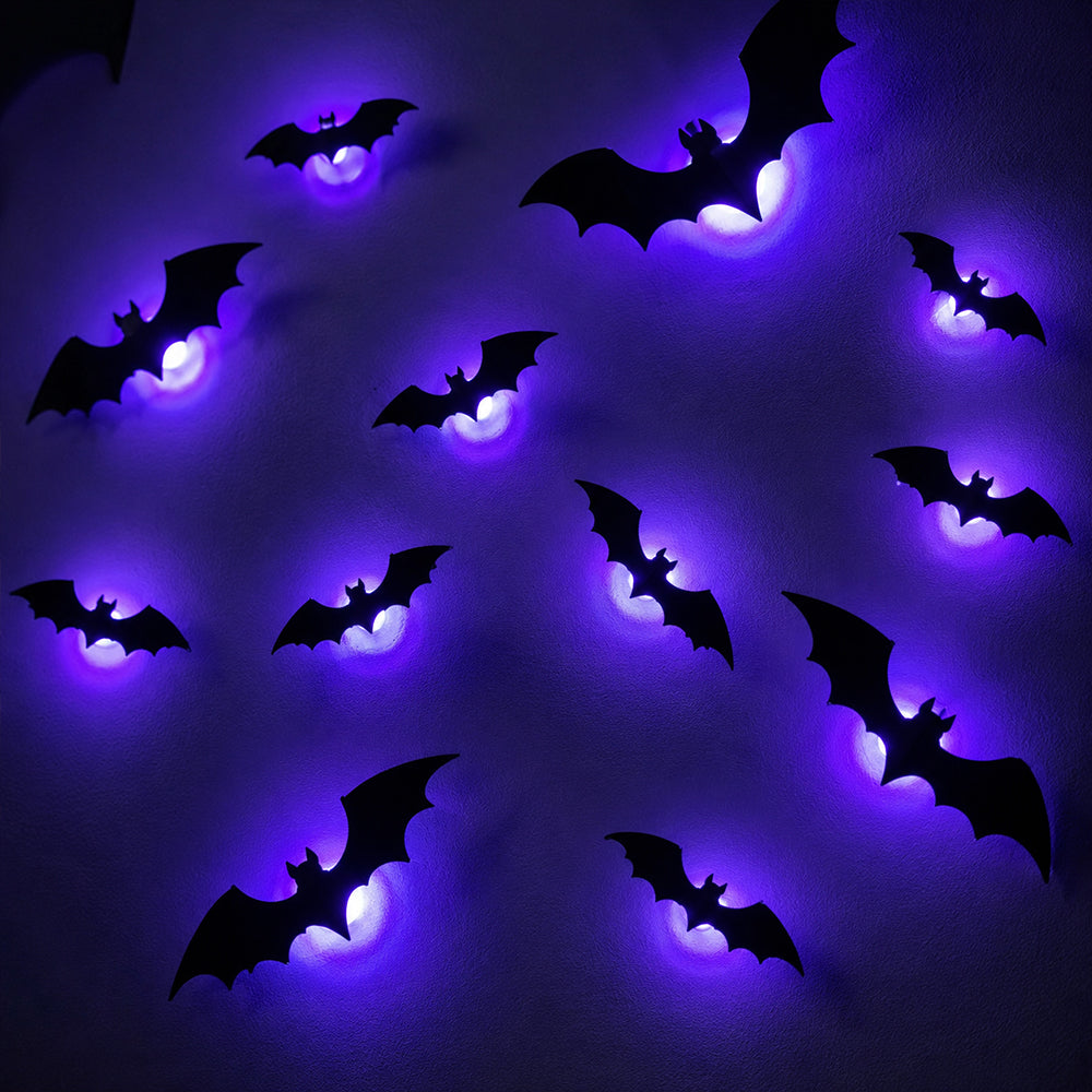 Spooky Halloween Bat Lights – 24-Pc LED Set