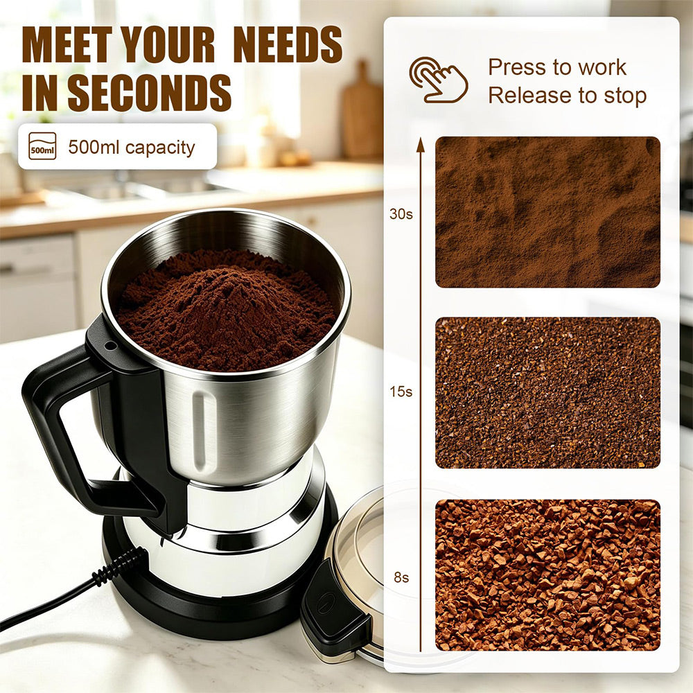🔥Electric Grain Mill Grinder – 304 Stainless Steel