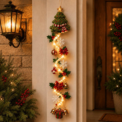 🎄 Lighted Christmas Door Hanger