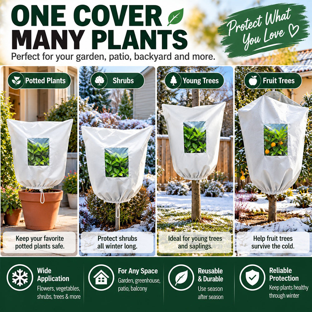 ❄️ Frost Protection Plant Cover – Reusable & Breathable