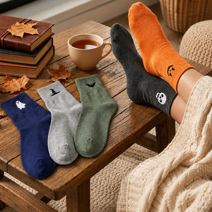 Halloween Embroidered Ankle Socks