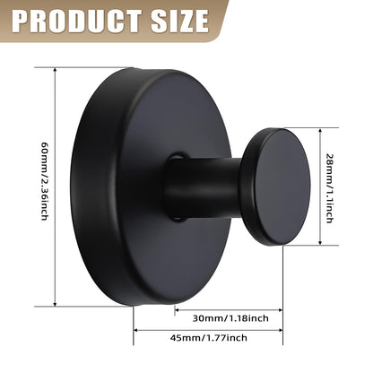 4pcs No-Drill Suction Cup Hooks for Bathroom & Kitchen, Holds Towels, Robes, Loofah on Glass & Mirror