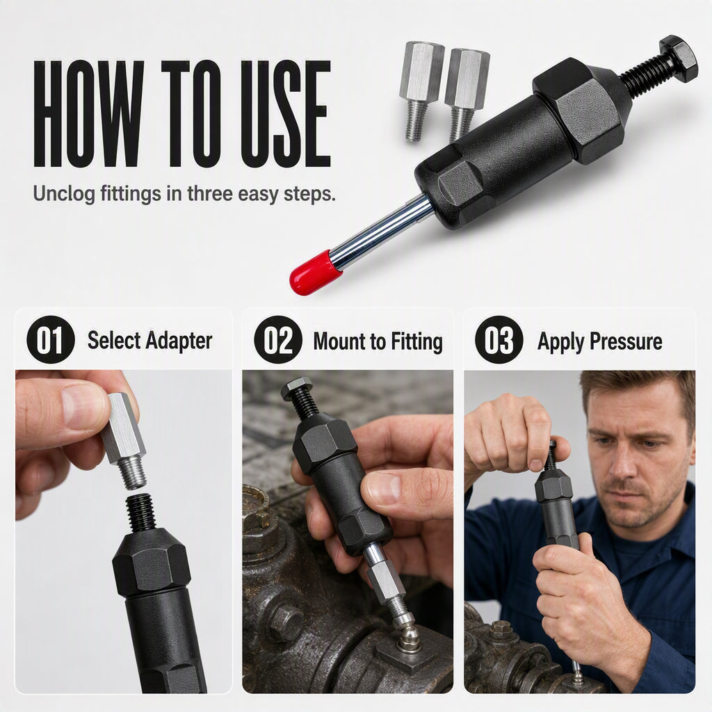 🔧 Heavy Duty Grease Fitting Cleaner Tool