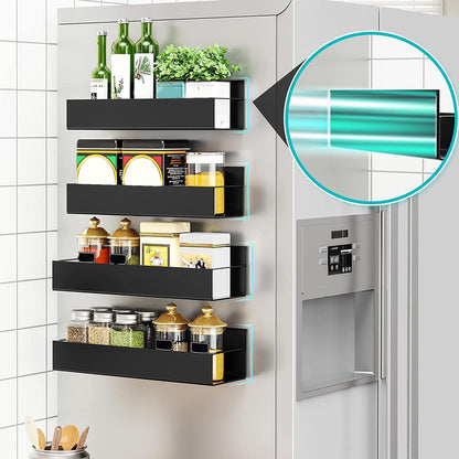 🧲 Stainless Steel Magnetic Organizer, Humidity‑Resistant Kitchen Rack for Sauces & Beverages 🍾