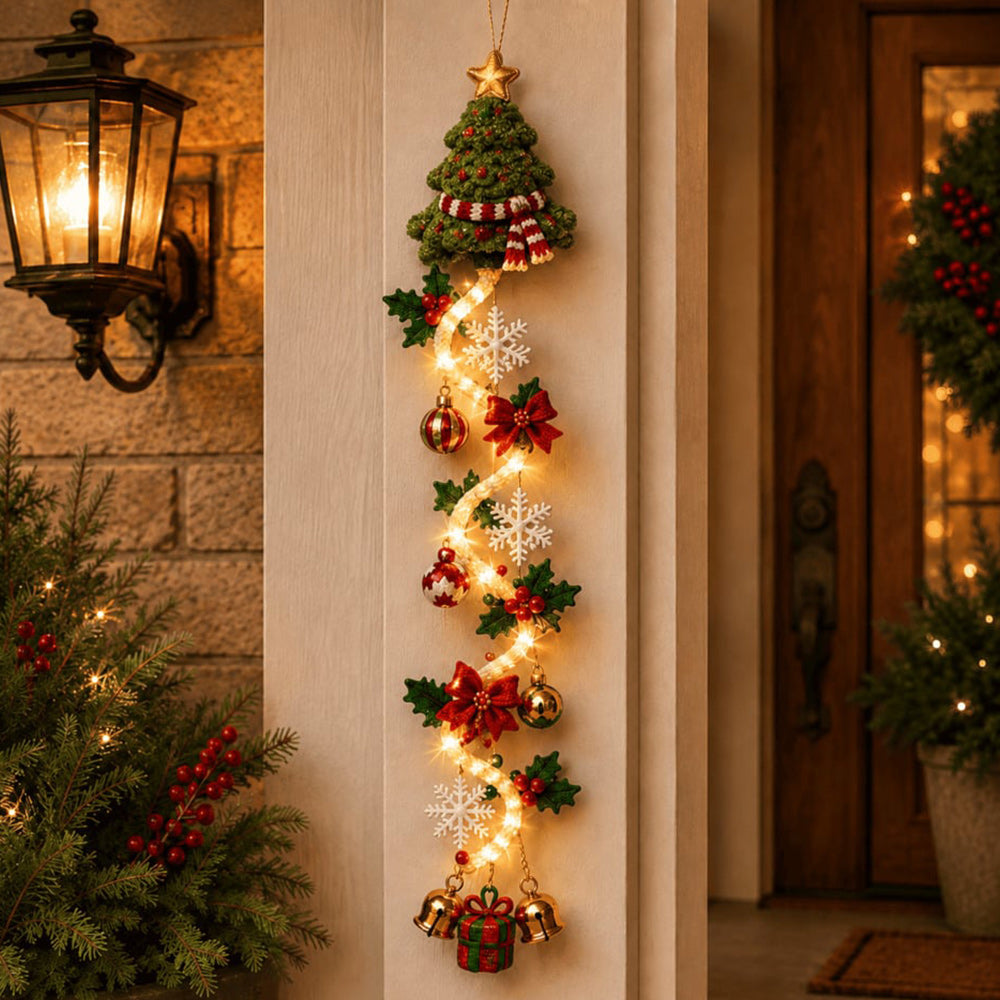🎄 Lighted Christmas Door Hanger