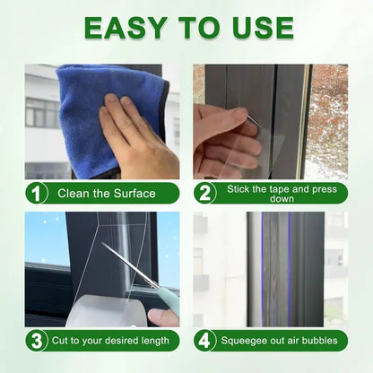 Clear Window Sealing Tape – Waterproof, Draftproof & Easy to Remove📐